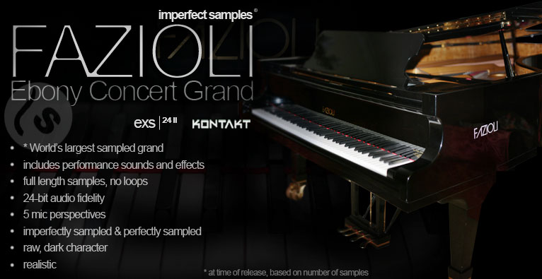 Imperfect Samples' Fazioli Ebony Concert Grand - World's Largest Grand